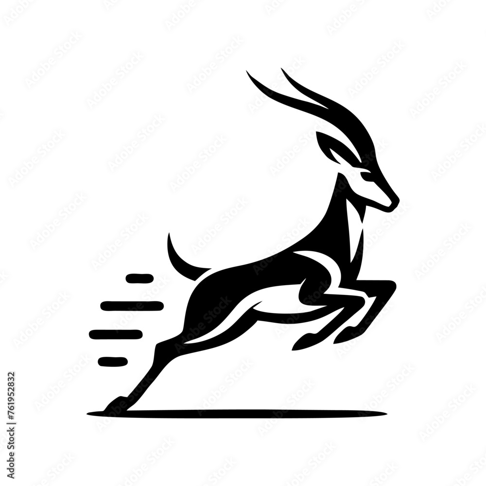 Springbuck Emoticon Springbok logo vector. springbok vector illustration. springbok wild ...
