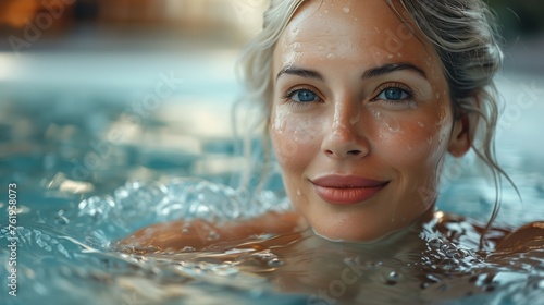 portrait of a person in a swimming pool