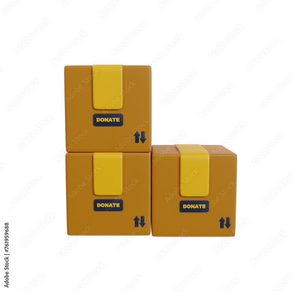 Donation 3d icon render clipart