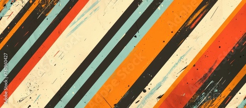 Abstract diagonal striped pattern in retro colors for multiple uses.