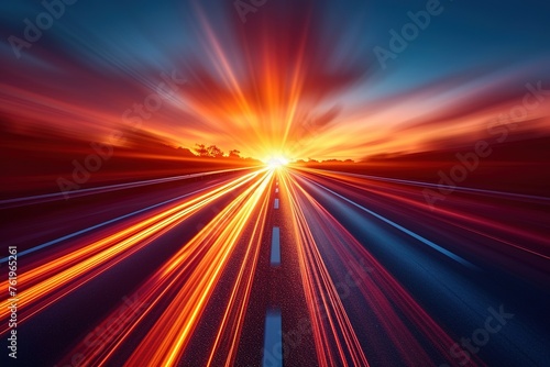 abstract speed motion on the road high speed background.