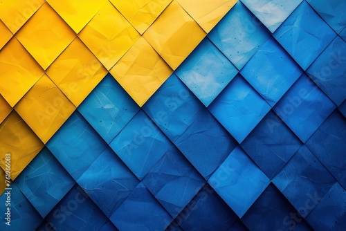 Blue and yellow gradient geometric shape background