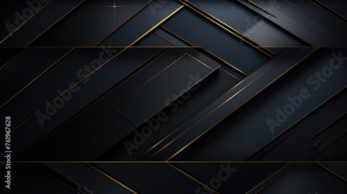 Dark paper layers background with golden details