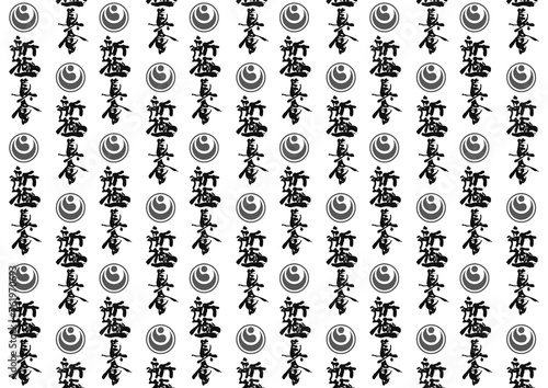 Certificate, diplom karate shinkyokushin . Old vintage paper texture background art design.