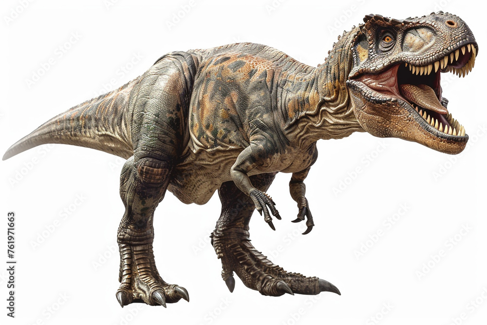 Obraz premium t rex dinosaur 3d render on a white background
