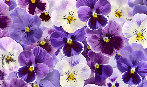 purple and white flowers background-generative ai © siwoo-mint