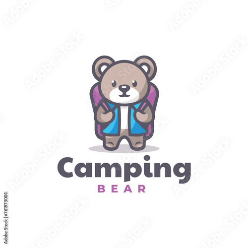 **Teddy Bear Cartoon Logo**Suitable for Creative Industry, Multimedia, entertainment, Educations, Shop, and any related business