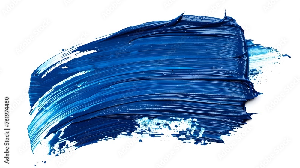Vivid Blue Brushstrokes Expressing Creativity and Motion
