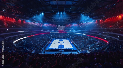 Basketball Fever Packed Stadium at the 2023 World Cup and Olympic Sport Preparations photo