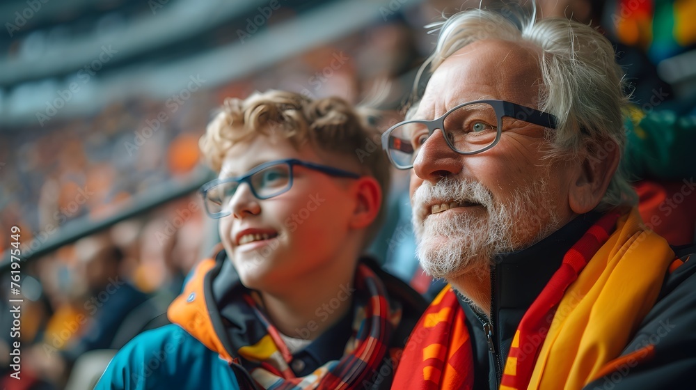 Father and Son Share Passion for Rugby Amidst Enthusiastic EURO 2024 Germany Supporters