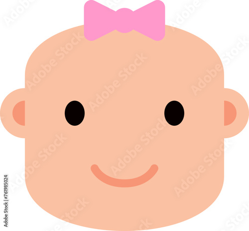 Baby girl face illustration