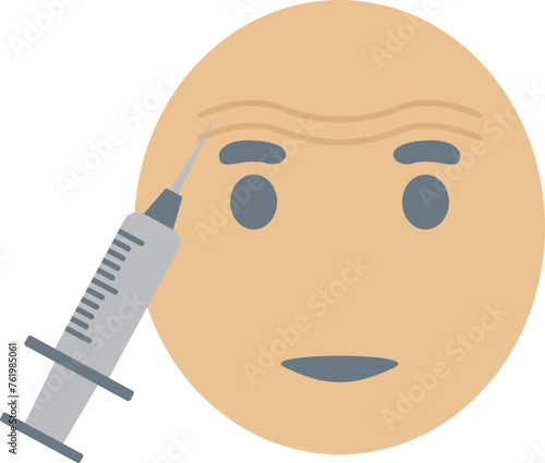 Botox injection illustration