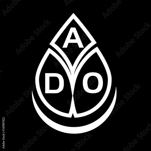  ADO creative circle letter logo concept. ADO letter design. photo