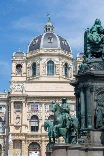 Fragment of the monument to Empress Maria Theresa in Vienna photo