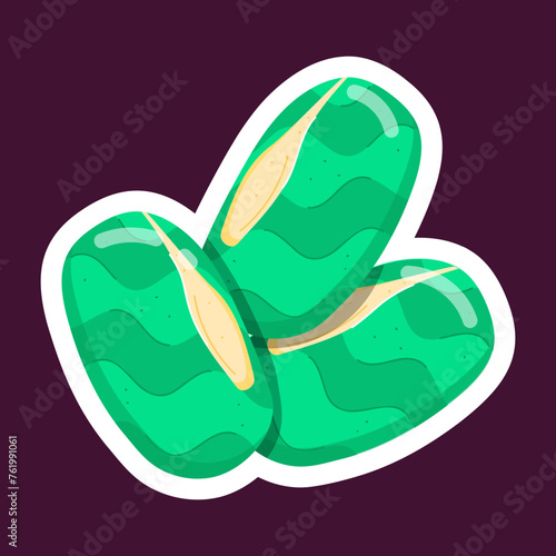 Leafy and Root Vegetables Flat Stickers 