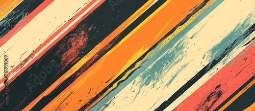 Abstract diagonal striped pattern in retro colors for multiple uses.