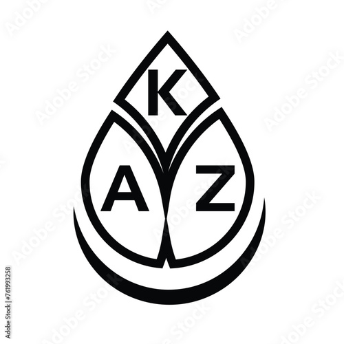 KAZ letter logo design. KAZ creative initials letter logo concept. KAZ letter design.
