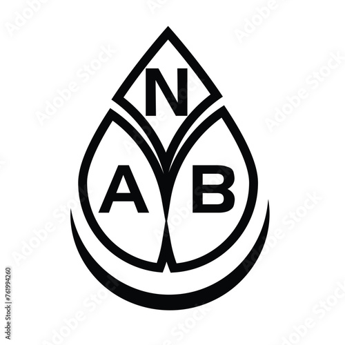NAB letter logo design on White background. NAB creative initials letter logo concept. NAB letter design.
