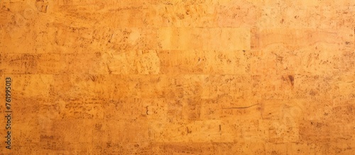 imitation of cork texture on yellow-brown linoleum pattern background
