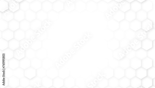 Black and white hexagon honeycomb seamless pattern. Simple elements of design for creation of more difficult ideas. Background of hexagons