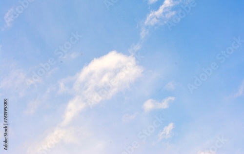 background photo of white clouds and clear blue sky