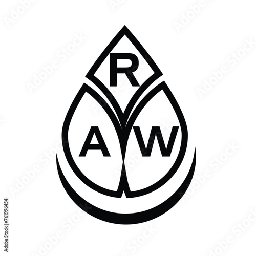 RAW letter logo design on White background. RAW creative initials letter logo concept. RAW letter design.
