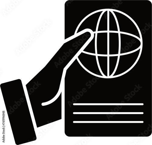Passport Control Outline Illustration Vector