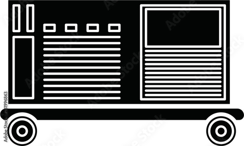 Ground Power Unit Outline Illustration Vector