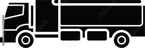 Fuel Truck Outline Illustration Vector
