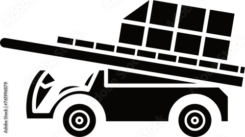 Baggage Loader Outline Illustration Vector