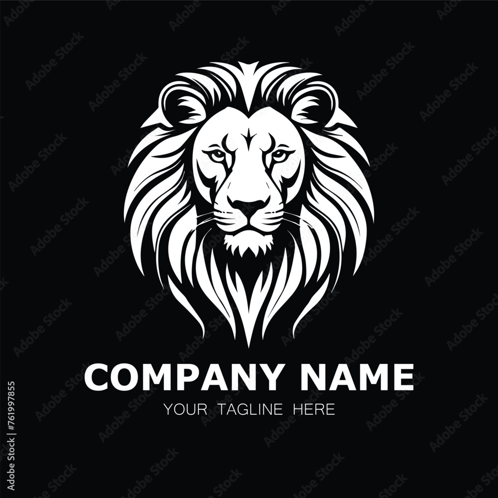 Head lion logo company design illustration vector image Head lion logo company design illustration vector image