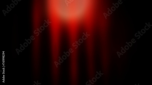 Red background contrasted with black.