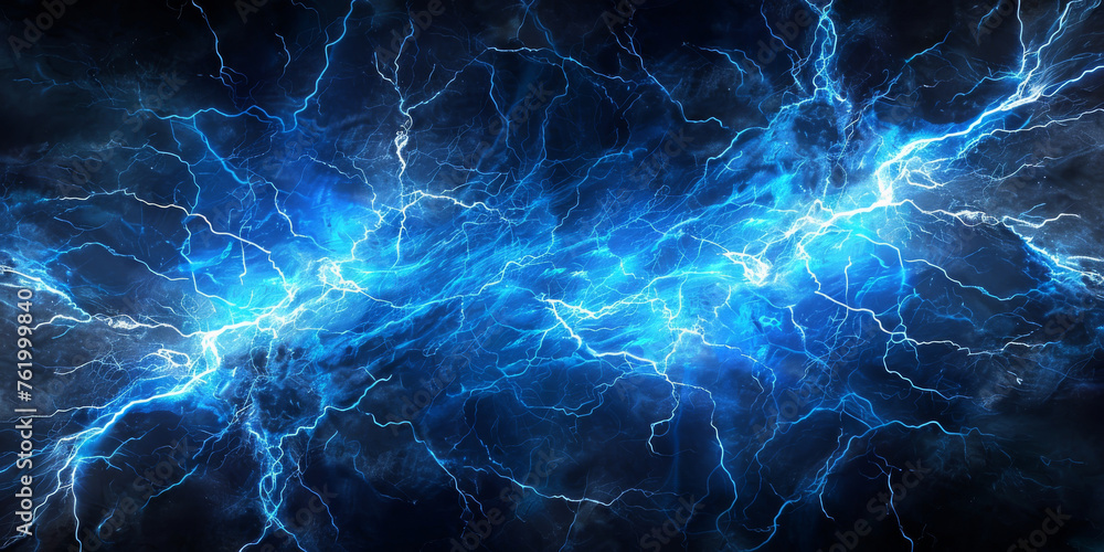 A vivid blue and black background with lightning bolts crossing, creating a striking and electrifying display of natures power and beauty A vivid blue and black background with lightning bolts crossing, creating a striking and electrifying display of natures power and beauty