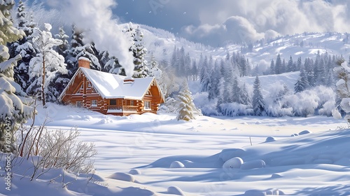  house in the snow 