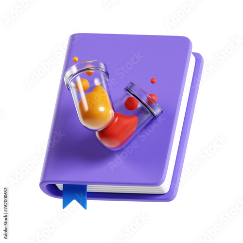 Chemistry Book 3D Illustration