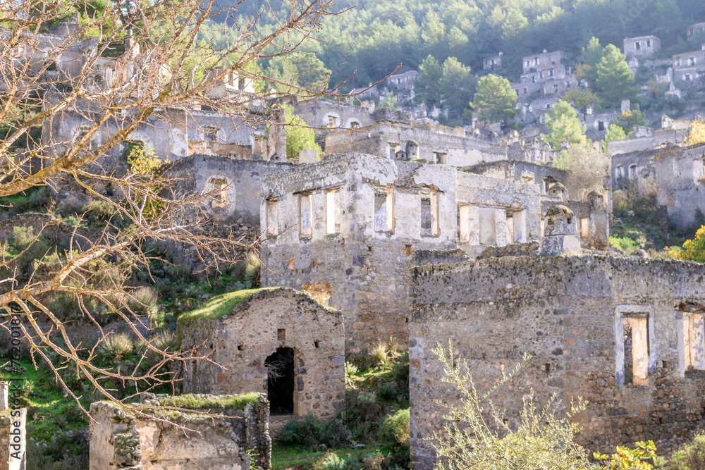 Fototapeta premium Ancient Greek broken city Kayakoy near to Oludeniz, Turkey.
