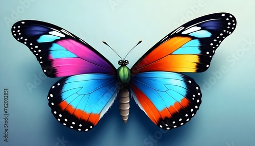 Beautiful and colourful butterfly with colorful background  © Muhammad