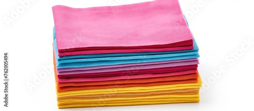 Stack of assorted cleaning rags