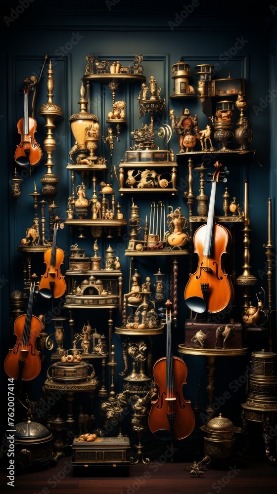 Naklejka premium A Room Overflowing With Musical Instruments