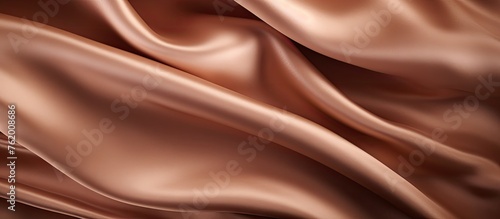 Elegant Brown Silk Fabric with Smooth Texture and Luxurious Appearance