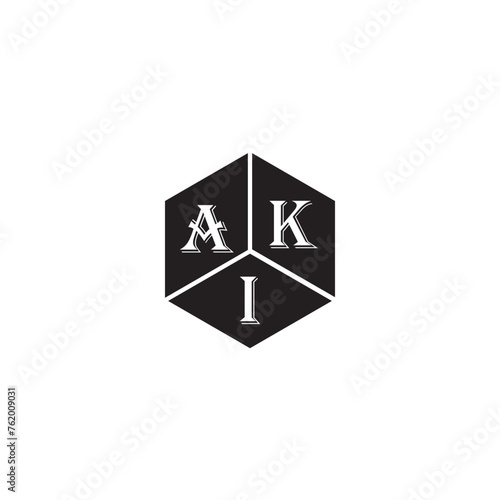 AKI letter logo design on white background. AKI creative initials letter logo concept. AKI letter design.
 photo