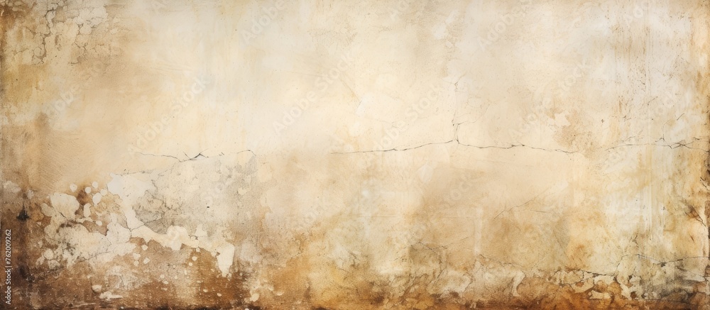 Old weathered wall with gray texture on brown