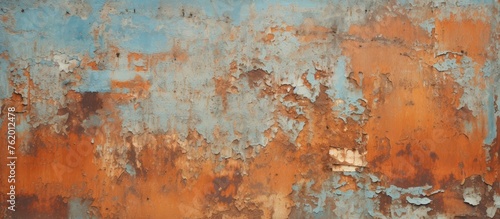 Peeling paint on an aged wall
