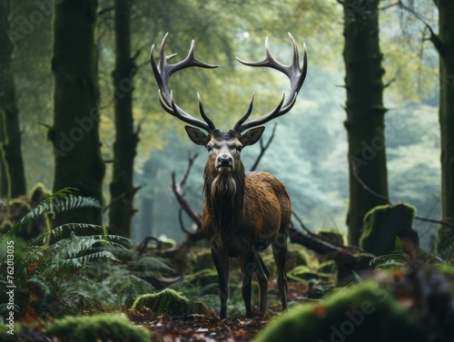 Deer Standing in Forest © we360designs