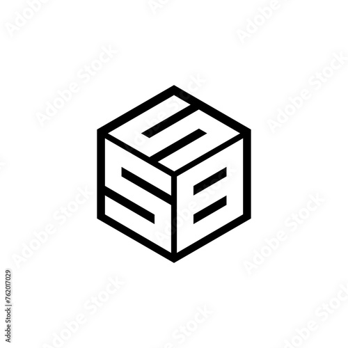 SBS letter logo design with white background in illustrator, cube logo, vector logo, modern alphabet font overlap style. calligraphy designs for logo, Poster, Invitation, etc. photo
