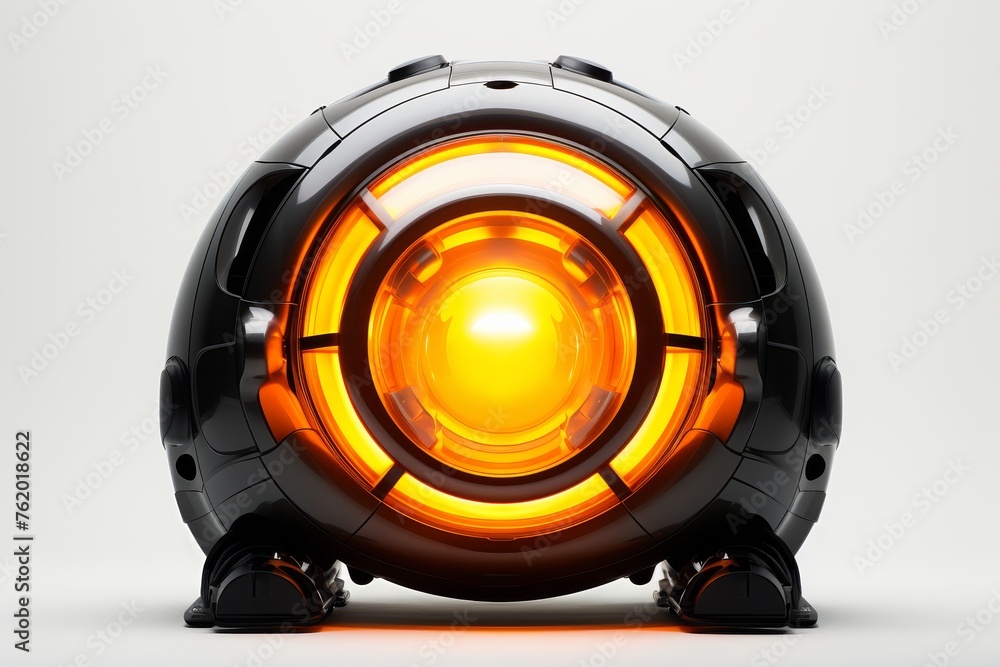 Black Speaker With Yellow Light Black Speaker With Yellow Light