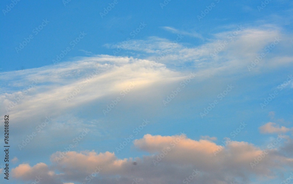photo of blue sky and white clouds in the afternoon