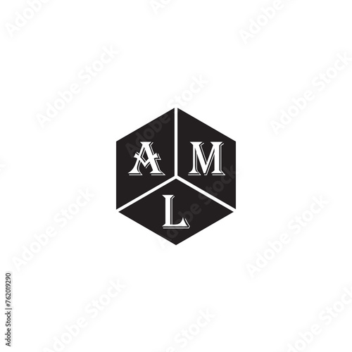 AML letter logo design on white background. AML creative initials letter logo concept. AML letter design.
