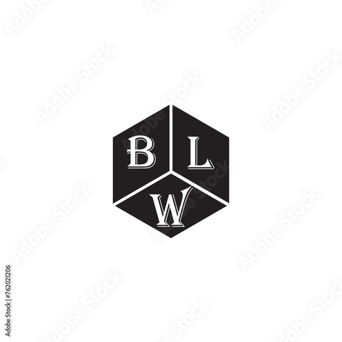 BLW letter logo design on white background. BLW creative initials letter logo concept. BLW letter design.
