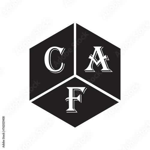 CAF letter logo design on white background. CAF creative initials letter logo concept. CAF letter design. 